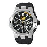 CAT Men's A114321124 Navigo Chrono Black Analog Dial with Black Rubber Strap Watch
