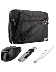 PC Accessory: VanGoddy NineO Laptop Messenger Bag for Lenovo 15.6 inch Laptops with 3 Port USB Hub & USB Mouse & 4GB Thumbdrive, Purple - VanGoddy