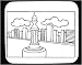 Mouse Pad with buildings, black and white, buoy, structure, cityscape, New York City, construction, river, architecture