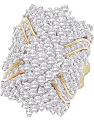 7.00CTW ROUND DIAMOND LADIES CLUSTER RING