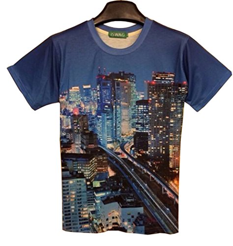 FaPlus Fashion Men's Short sleeve T-Shirt Landscapes 3D Print
