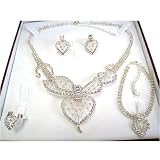Deluxe Rhinestone Necklace & Earring Set (M) ~ Elegant Rhinestone Jewelry & Accessories ~ Great Gift Idea!