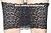 Women's Plus Size Floral Lace Unlined Stretchy Strapless See Through Bandeau Tube Top (S-L, Black)