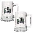 Minnesota Timberwolves 2pc 15oz Glass Tankard Set - Primary Logo NBA Basketball