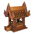 EXP Hand-carved Spirit House Teak Wood Sculpture (Thailand)