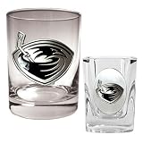 Atlanta Thrashers NHL Rocks Glass & Square Shot Glass Set - Primary Logo