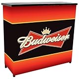 Trademark Budweiser Metal 2 Shelf Portable Bar Table with Carrying Case