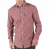 Ben Sherman Mens Bittern Long Sleeve Check Shirt Triumph Red