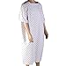 DMI Convalescent Hospital Gown with Side Ties, Machine Washable, Diamond Print