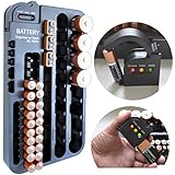 ML TOOLS Battery Organizer with Tester T8242 - Holds More Than 70 Batteries