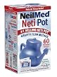NeilMed NasaFlo Unbreakable Neti Pot with 50 Premixed Packets