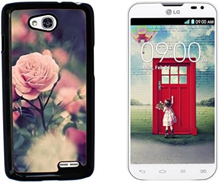 Rose Red Pink Flower Hard Plastic and Aluminum Back Case for LG Optimus L90