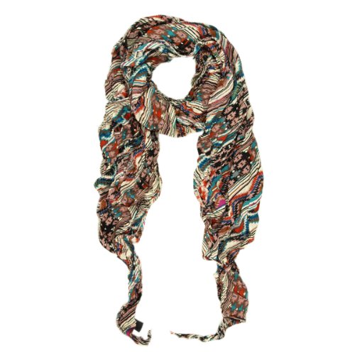 Multi Color Long Zig Zag Mix Style Scarf
