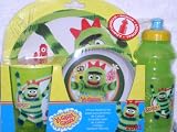 Yo Gabba Gabba 4 Piece Mealtime Set Includes Sports Bottle