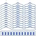Set Of 36 Cascading Hangers With 12 Clips - Blue