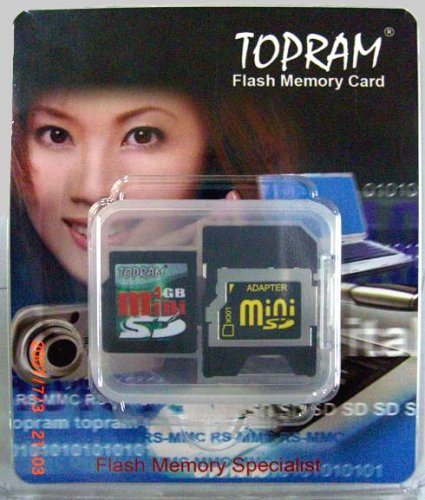 4GB mini SD Memory Card for TMobile SIde Kick III Motorola Q PPC 6700 MDA IPAQ 6945
