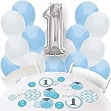 Fun to be One - Boy 1st Birthday - Confetti and Balloon Birthday Party Decorations - Combo Kit