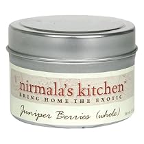 Nirmala's Kitchen Single Spice, Juniper berries (Whole), 2-Ounce Units (Pack of 4)