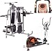 XMAS Package Semi Commercial Magnetic CROSS TRAINER + Four Station HOME GYM With 200lb/90kg Plates /Delivery-UK MAINLAND ONLY