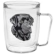 Black Lab 18 oz Insulated Coffee Mug, Clear