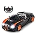 RASTAR Bugatti Toy Car, 1/14 Bugatti Remote Control Car, Bugatti Veyron 16.4 Grand Sport Vitesse RC Car - Black/Orange, 27MHz/40MHz