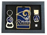 St Louis Rams - NFL Bottle Opener Key Ring, Luggage Tag, Money Clip Gift Set