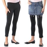 Juniors Xhilaration® Leggings with Lace - Ebony