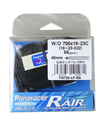 パナレーサー(Panaracer) R-Airチューブ 700X18-23C ロングバルブ 48mm 仏式バルブ TW720-LF-RA