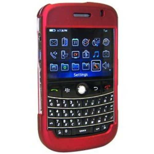 Amzer Rubberized Snap-On Crystal Hard Case for BlackBerry Bold 9000 (Red)