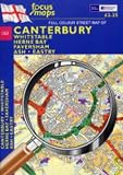 Full Colour Street Map of Canterbury: Whitstable, Herne, Bay, Faversham Ash, Eastry