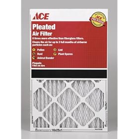 12 each: Ace Pleated Furnace Air Filter (84804.011625)