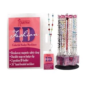 ID Badge Holder Beaded Breakaway Lanyard 