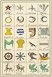 IMAGE OF Canvas Print, Heraldic Charges - Mullet, Estoile, et al. - 24 x 36