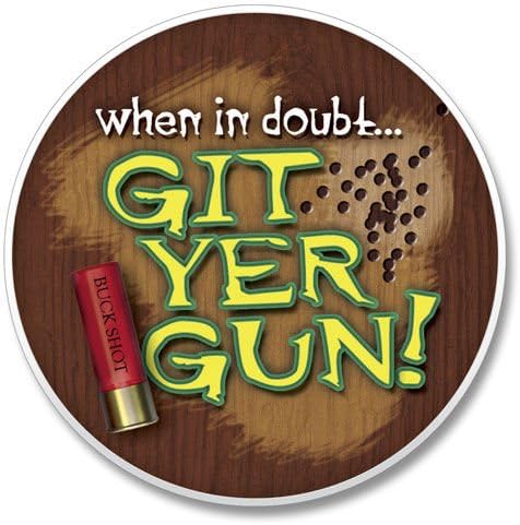 AutoCoaster ~ Git Yer Gun ~ Tile Drink Coaster for car cupholder - code 015