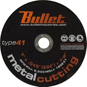 Abrasive Metal Cutting Wheel 7 x .045 x 7 8- Used for Iron, Non-Ferrous Metals, Alloy... by Heleta
