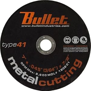 Abrasive Metal Cutting Wheel 7 x .045 x 7 8- Used for Iron, Non-Ferrous Metals, Alloy... by 