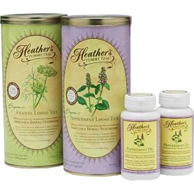 Heather's Irritable Bowel Syndrome Special Herb Kit - Loose Fennel Can, Loose Peppermint Can, Peppermint Oil Caps (All 20% off!)