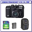 Canon Powershot G10 14.7MP Digital Camera 4GB Secure Digital Transcend Promo Starter Kit
