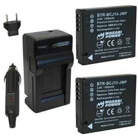 Wasabi Power Battery and Charger Kit for Panasonic DMW-BCJ13, DMW-BCJ13E, DMW-BCJ13PP and Panasonic Lumix DMC-LX5, DMC-LX7
