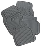 Rubber Queen 60454 4 Piece Heavy Duty Rubber Floor Mats - Gray