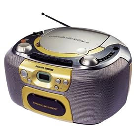 Philips AZ1112 CD Radio Cassette Recorder -Gold