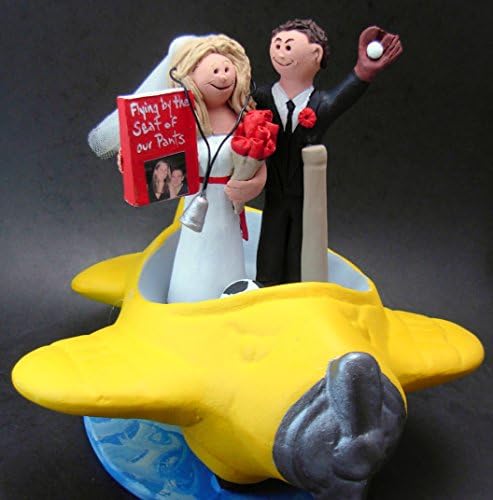 Airplane Pilot's Wedding Cake Topper- Custom Made