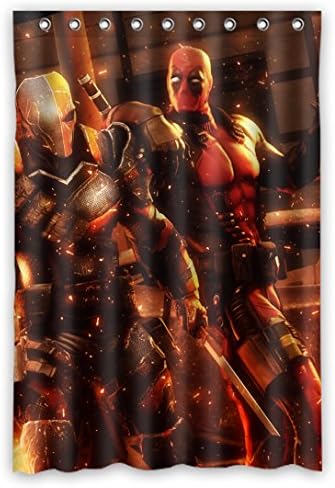 Bright-Colored Deadpool Horror bloody Waterproof Polyester Fabric Bath Shower Curtain 36" x 72"