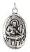 Sterling Silver St. Joseph the Worker Medal Pendant 15/16" X 5/8" (24 mm X 16 mm).