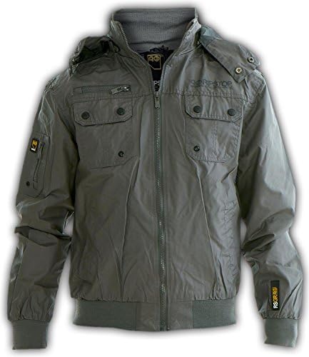 Ripstope Boys' Hood Windbreaker Jacket Water Proof Summer Raincoat Track Top Xlb Grey