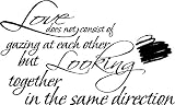 LOVE DOES NOT CONSIST...WALL SAYINGS QUOTES WORDS LETTERING STICKERS, BLACK