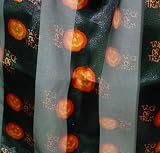 Halloween Scarf Jack O Lantern Pumpkin Black and Orange