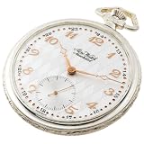 Aerowatch Mens 10564-5 Mechanical 925 Sterling Silver Arabic Dial Pocket Watch by Aerowatch