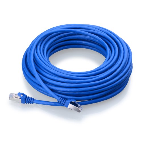 Cable Matters Cat6a Snagless Shielded (SSTP/SFTP) Ethernet Patch Cable in Blue 50 Feet