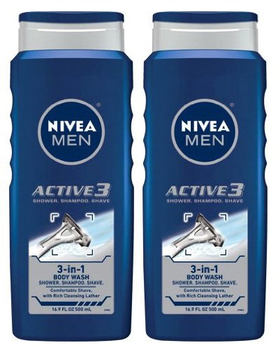 Nivea for Men Active 3 Body Wash - 16.9 Oz